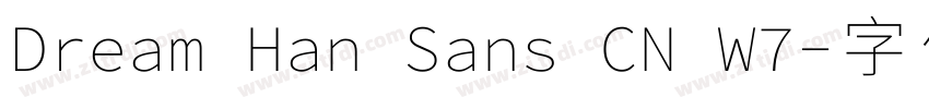 Dream Han Sans CN W7字体转换